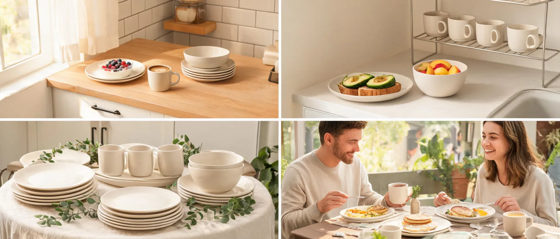 Corelle tableware used in different home and hospitality settings