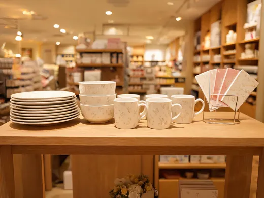 Gift registry tableware display