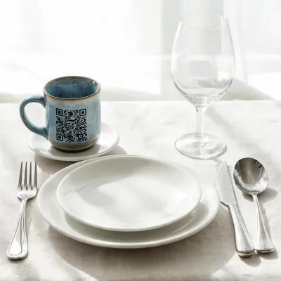 qr code design aesthetic coffee mug